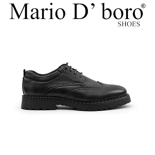 Mario D' boro Men's Formal with Lace MY 26536 - Black / Dark Brown C85