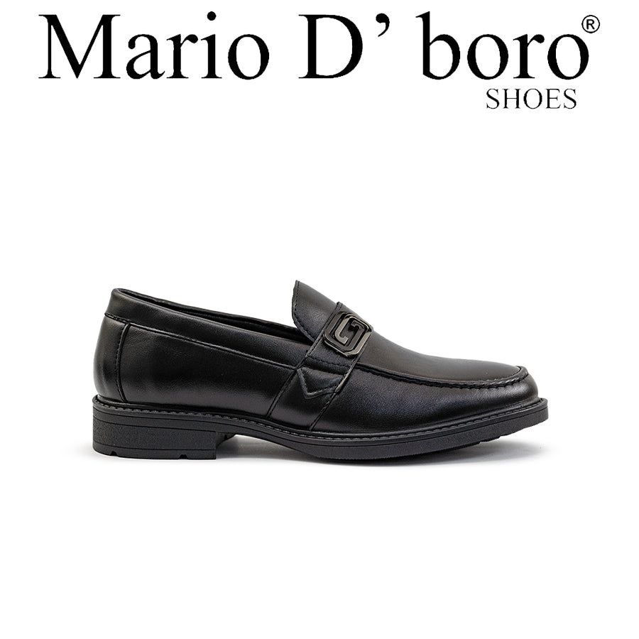 Mario D'boro Men's Formal Slip On MY 26474 - Black / VDark Brown C87