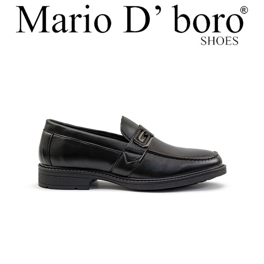 Mario D'boro Men's Formal Slip On MY 26474 - Black / VDark Brown C87