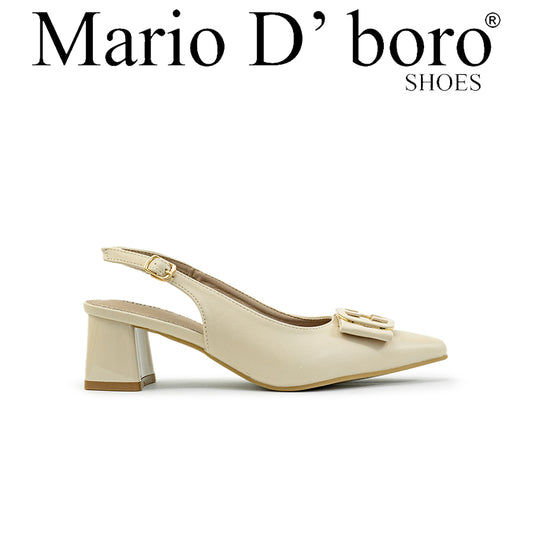 Mario D' boro Women's Heeled Sandals LY 26662 - Bone / Dark Beige C89