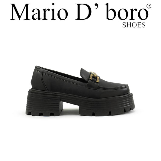 Mario D' boro Women's Korean Flats LY 28751 Black C89