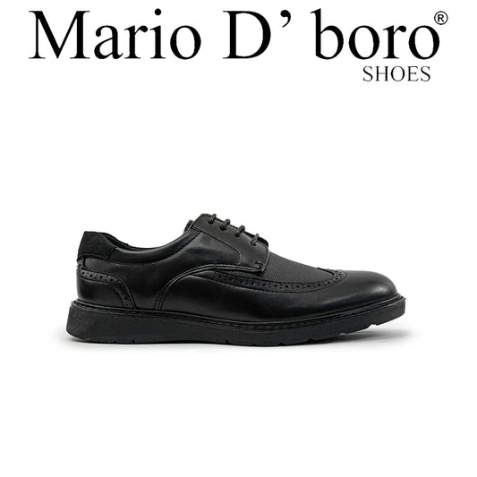 Mario D' boro Men's Formal Oxford MY 26091 - Black / Brown C88