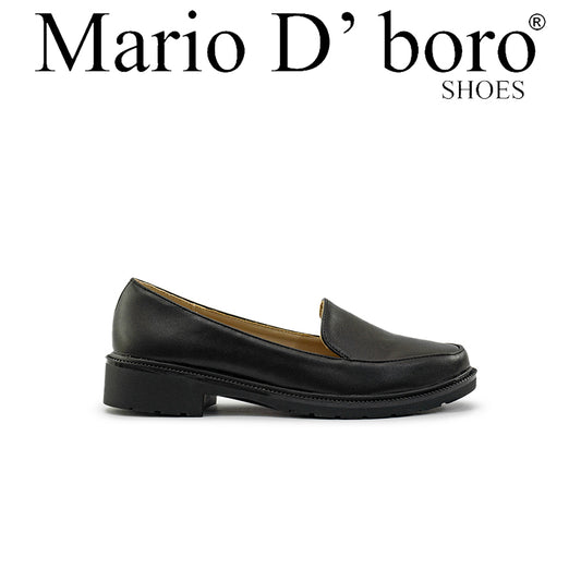Mario D' boro Women's LZ 30125 C94 Black School Shoes with low heel. Suitable for casual or office wear.